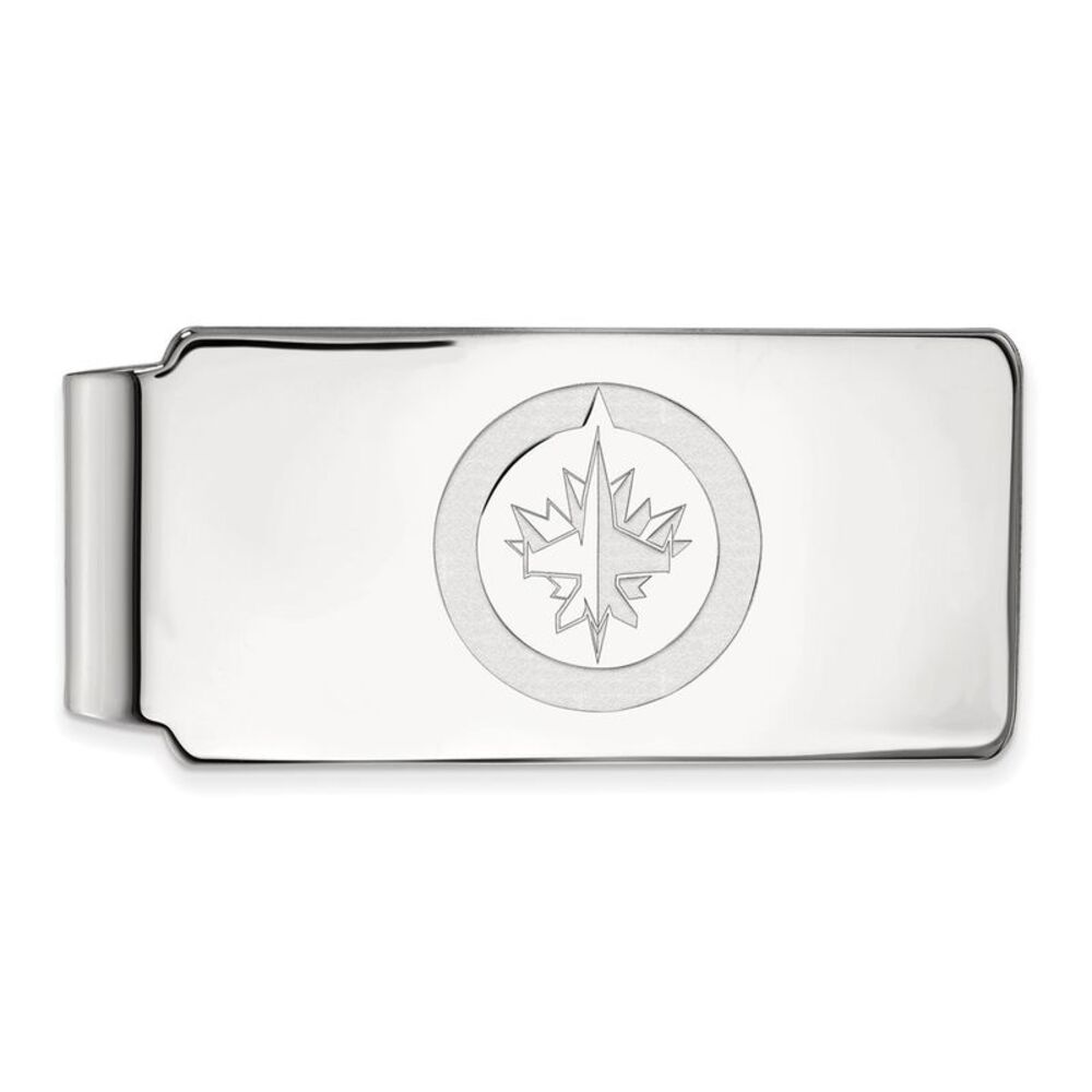 10k White Gold NHL Winnipeg Jets Money Clip